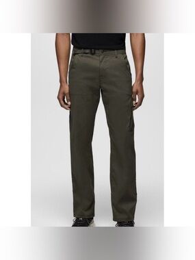 PrAna Stretch Zion Pant II Mens Relaxed Fit Straight Leg Pants Slate Green 31x32